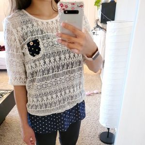 Cute top from Korea; in good condition